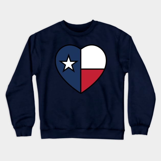 Texas Heart Crewneck Sweatshirt by Nick Quintero